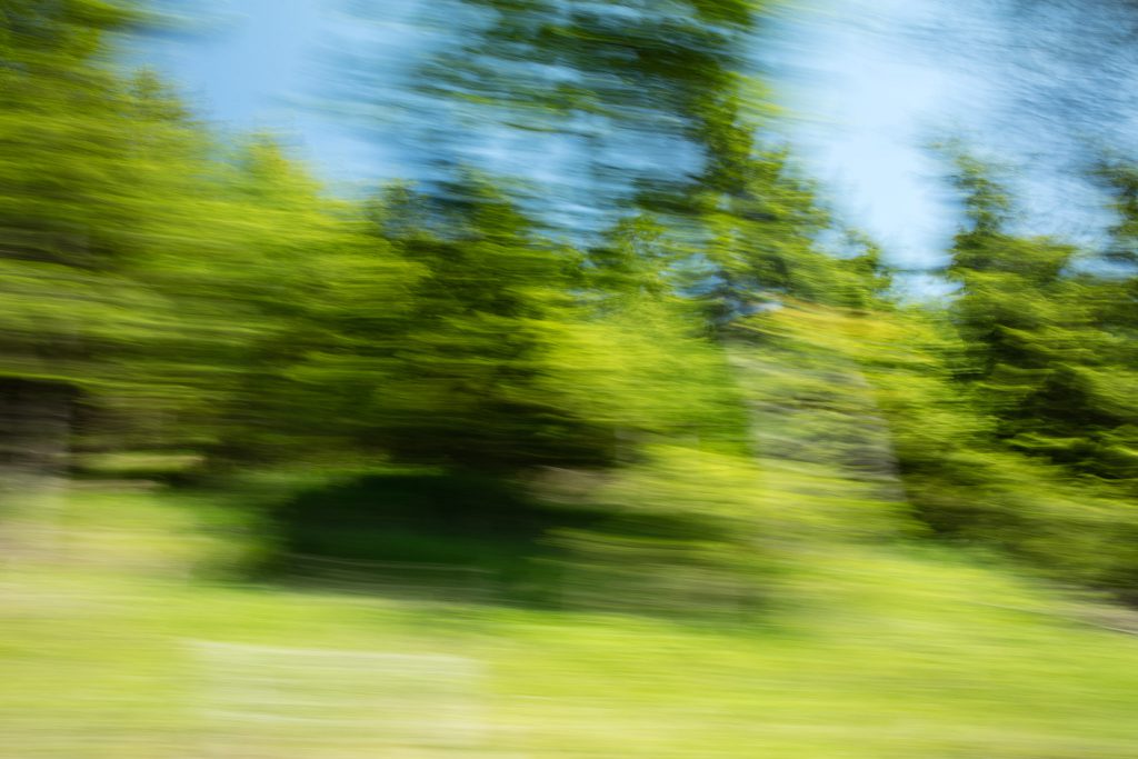 Landschaft in Bewegung Bewegungsunschärfe