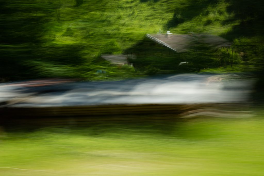 Landschaft in Bewegung Bewegungsunschärfe