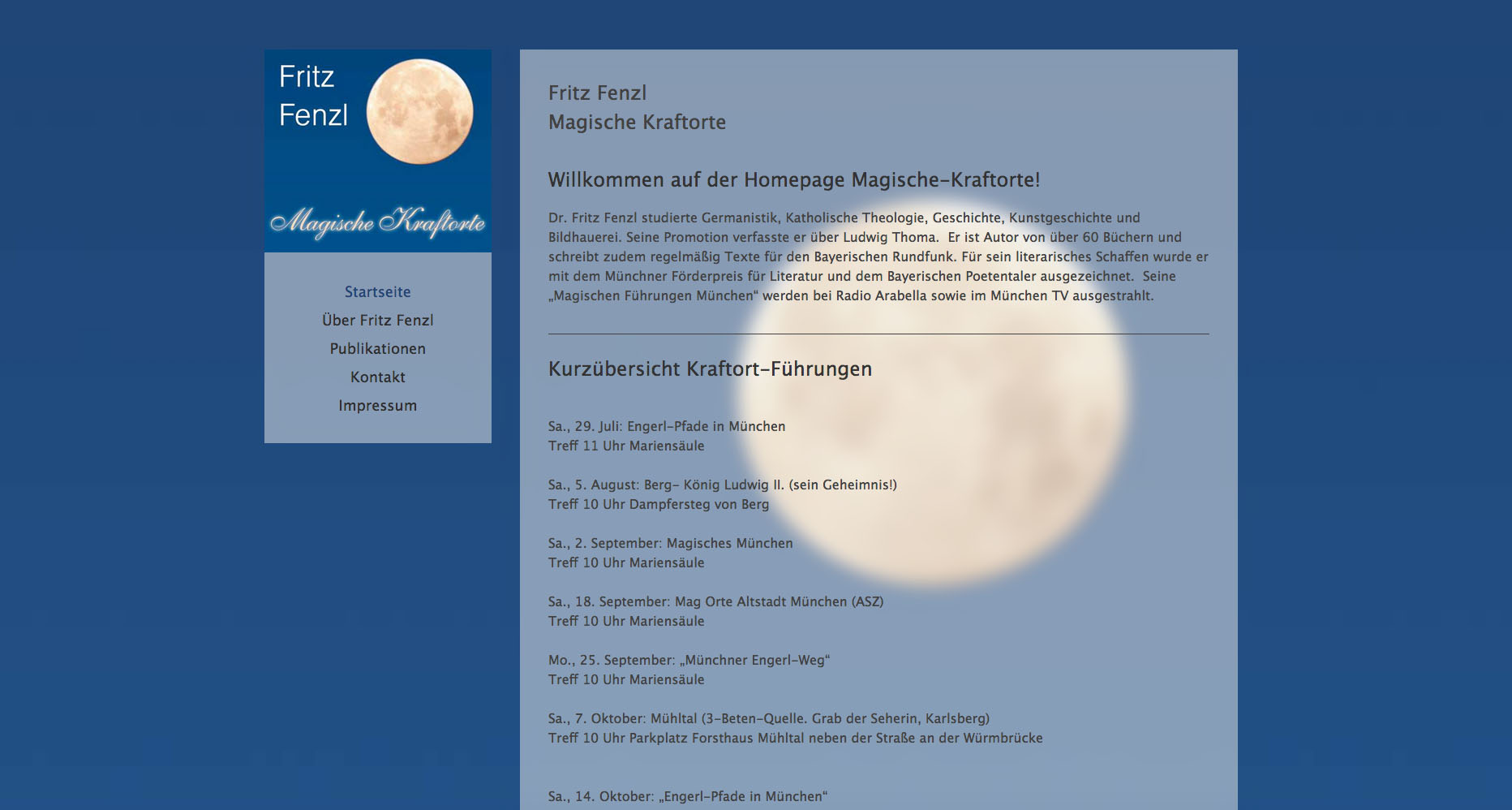 Homepage von Fritz Fenzl