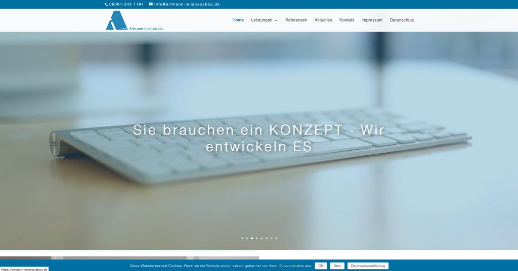 Homepage von Artmann Innenausbau